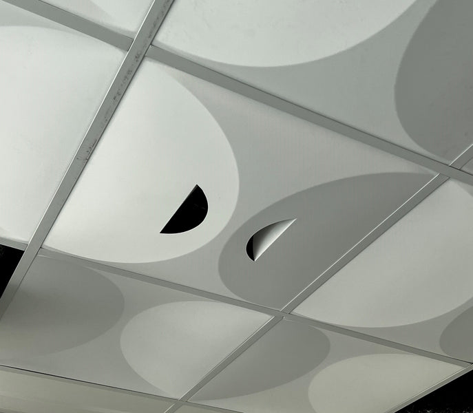 BRUTAL 3D Ceiling Tiles- How can we Deal with A/C vents, Hanging Lights, Fire Sprinklers?