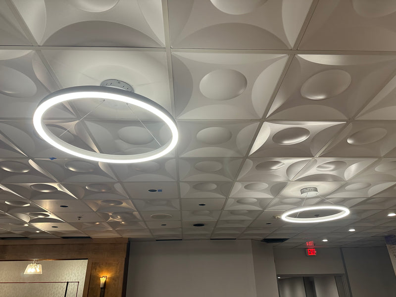 BRUTAL 3d Drop Ceiling Tiles - What Lighting Can Be Used? How Do you Install Lighting?  Let's get dramatic!