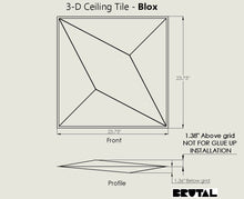Load image into Gallery viewer, Blox drop ceiling tiles PVC drop ceiling tile ceiling tiles 24x24 2x2 ceiling tile 3d ceiling tiles 