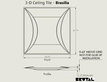 Load image into Gallery viewer, Brasilia drawing modern drop ceiling tile PVC 3d 