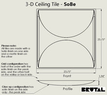 Load image into Gallery viewer, SoBe drawing 3d ceiling tiles